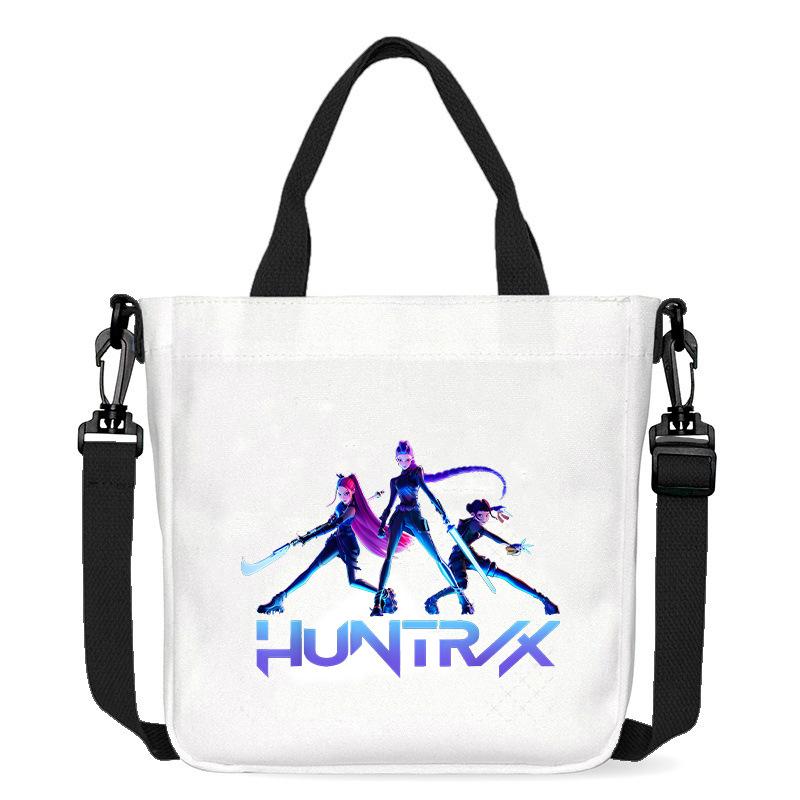 KPop Demon Hunters Crossbody Bags Women Rumi Mira Zoey Purple Handbag Girls Travel Shopping Canvas Shoulder Bag for S Kid Friendly Entertaining Fun
