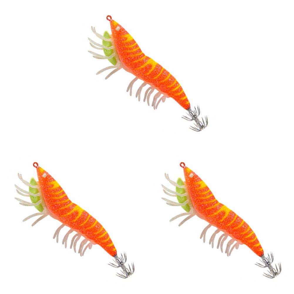 

EY# Luminous Squid Hook Glowing Octopus Hook Silicone Fishing Tackles (Orange)