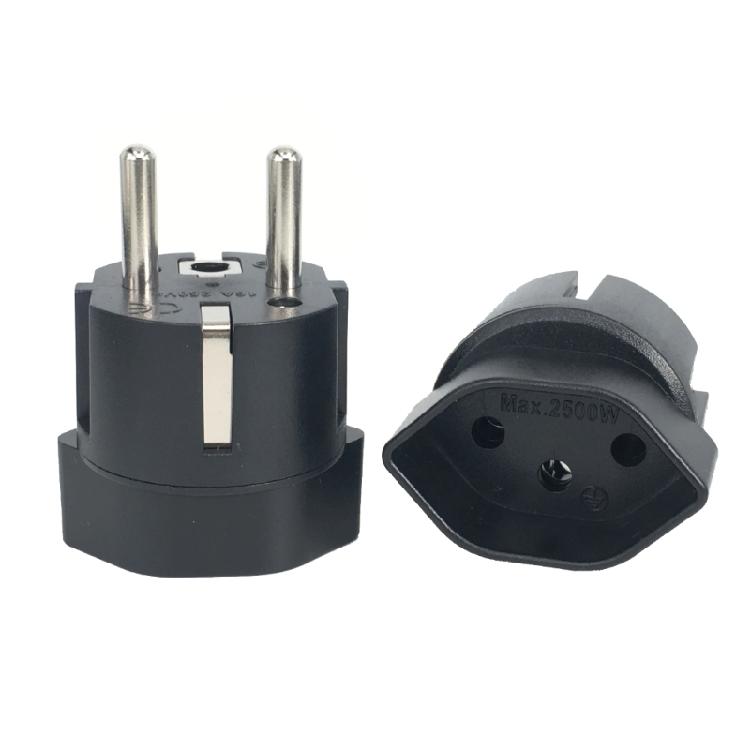 Portable Converter European Travel Plug Adapter Swiss to European Plug Adapter