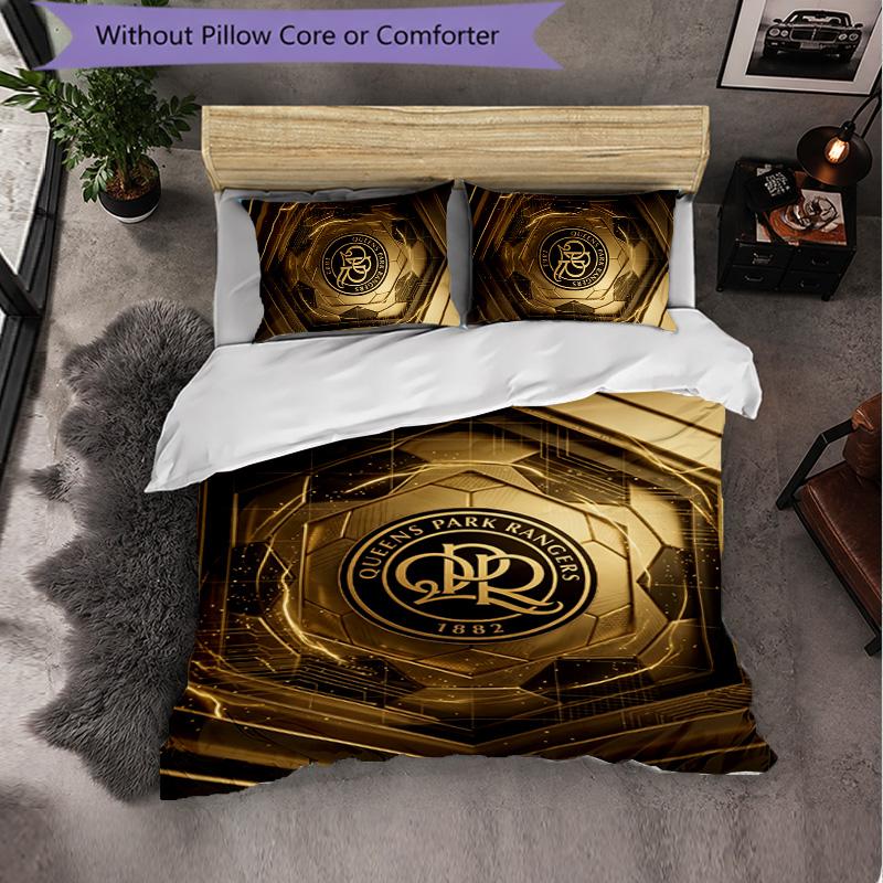 Queens Park Rangers Football Set Biancheria da Letto 3 Pezzi Morbido Copripiumino con Federe Set Decorazione Camera da Letto per la Casa