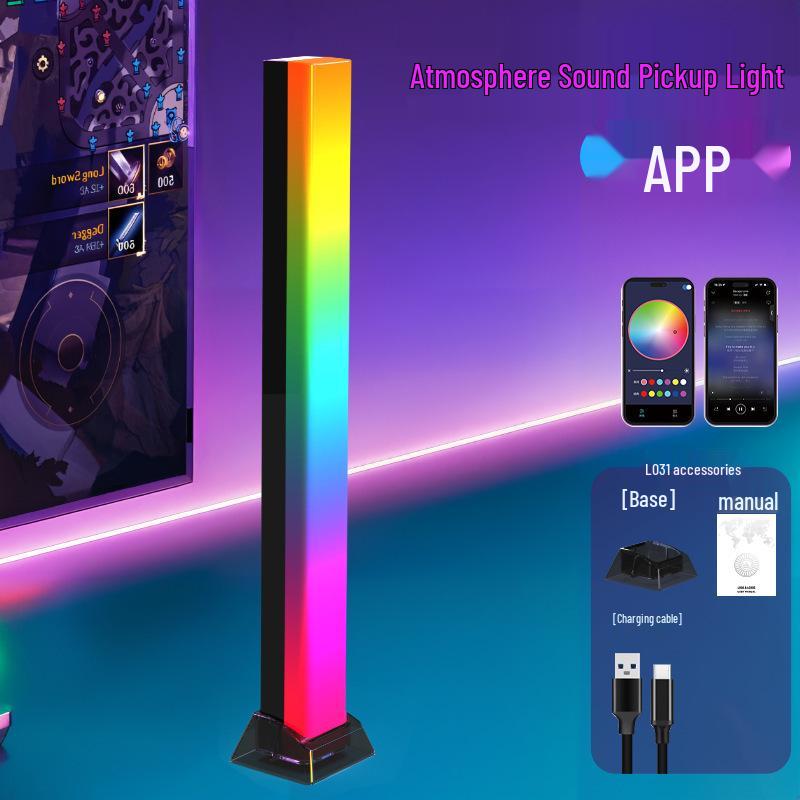 RGB Sound-Sync Rhythm Light: Trendy Colorful Music Atmosphere LED for Car or Desk with Sound Sensor
