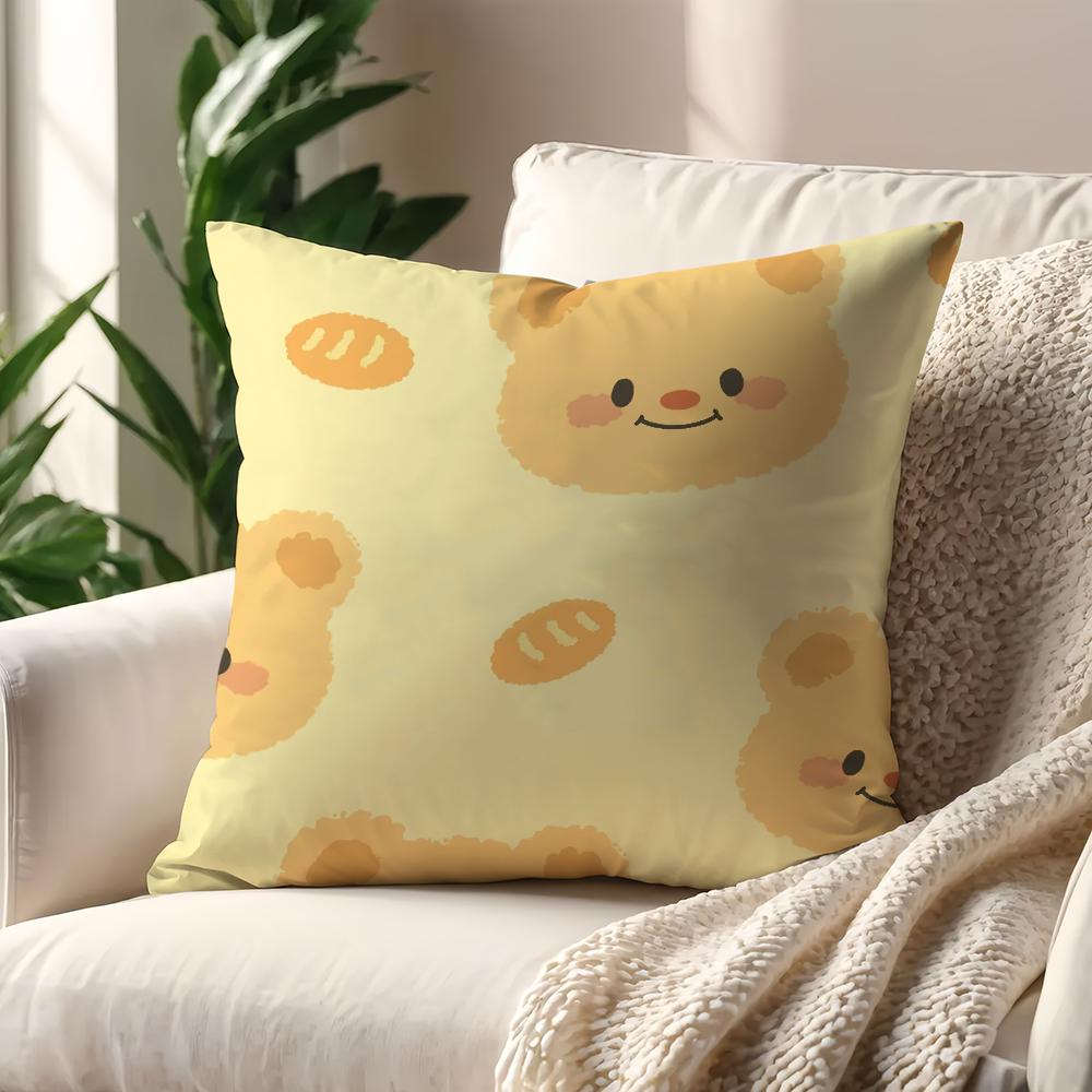 cartoon cute Butterbear cushion cover For Pillow Printing Sofa Decoration Home Car Room Coffee Shop Office Nordic Simplicity