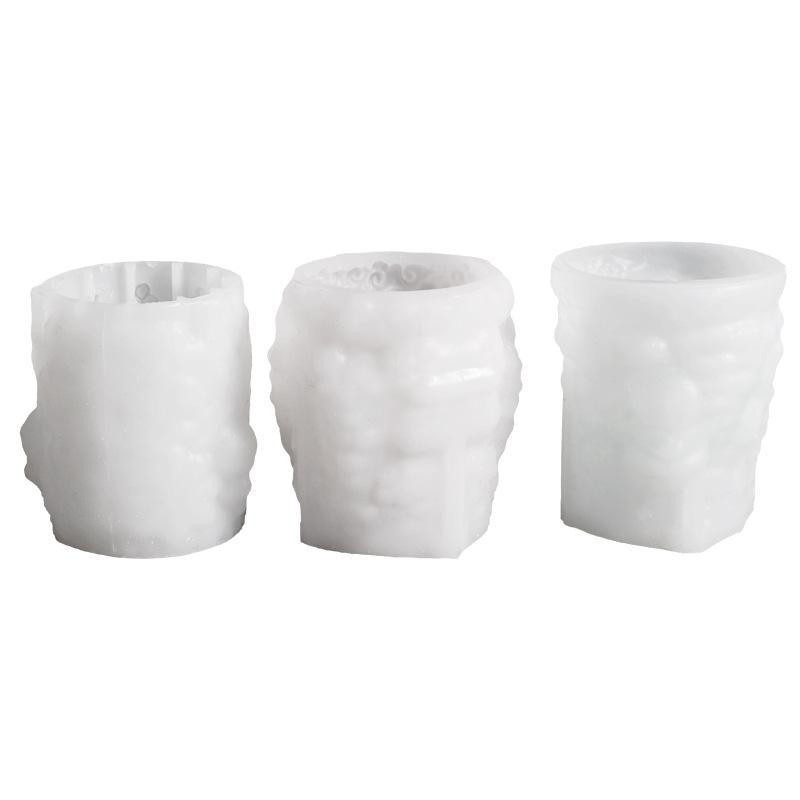 Christmas Tree Mold White Christmas Snowflake Mold Cylinder Candle Mold Cylindrical For Holiday Crafts Festival Ornament Home