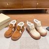 Fashion Aphixta Buckle Dec 4cm Chunky Heel Women Warm Snow Boots Sneaker Shoes Short Plush Ladies Footwear botas de invierno para mujer