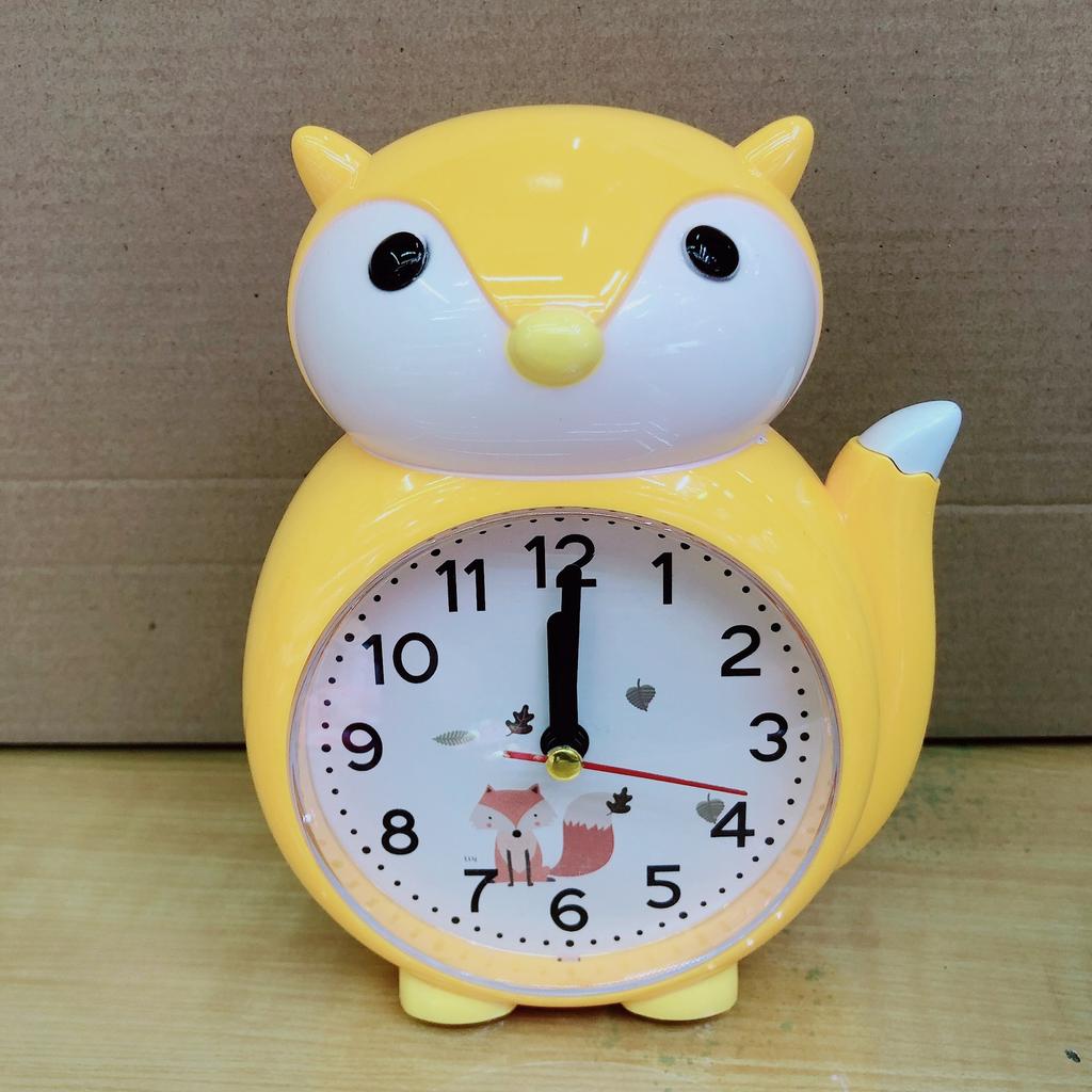Children's cartoon creative alarm clock super cute fox student gift mute alarm clock