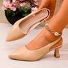 Fashion Plus Size 2025 Summer Fashion Women's Slingbacks High Heels Novelty Pointed Toe Slip On Thin Heels Pumps for Versatile New Dress