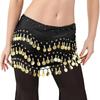 Belly Dance Waist Chain Costume Dance Hip Scarf With Golden Coin Decorative Waist Chain For Professional Dance Performances