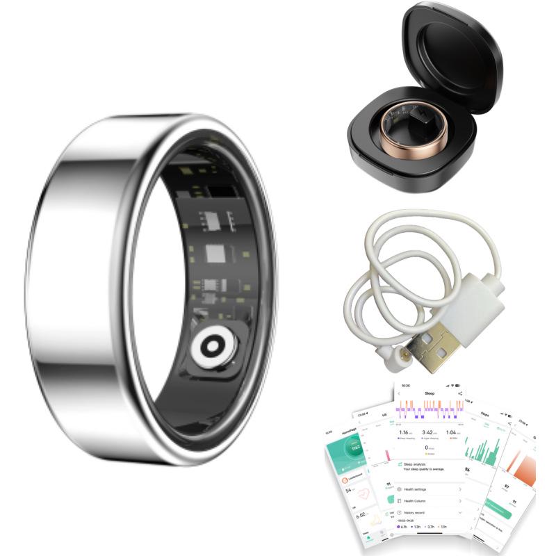 Smart Ring: Sleep, Heart Rate, Blood Oxygen & Pressure Monitoring with Exercise Tracking & Remote Camera Control