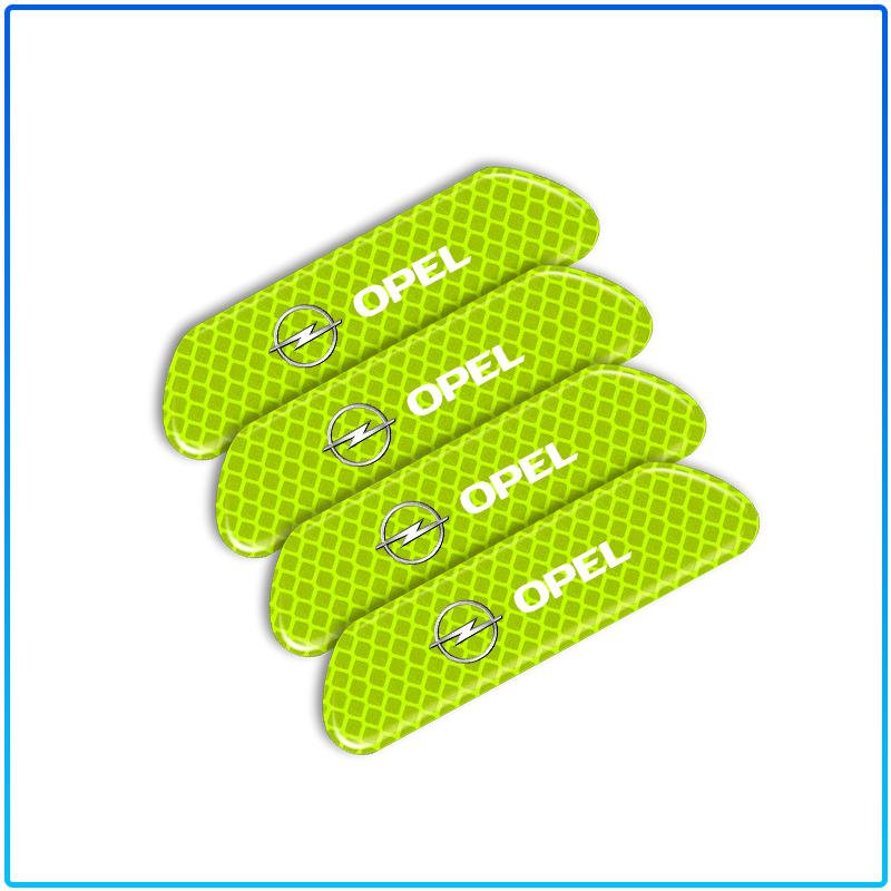 4PCS/set Car Reflective Strips Warning Badge 3D Stickers Styling For Opel Astra C G H Insignia J K Zafira B Corsa Vectra C Corsa C