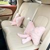 Bow Shape Car Headrest Neck Pillow Plush Simple Comfort Seat Cushion Universal For All Seasons