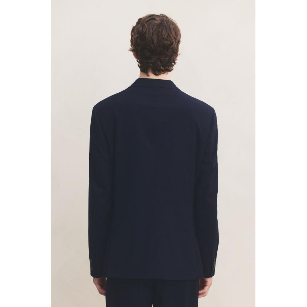 H M Regular Fit Jacket Navy Blue