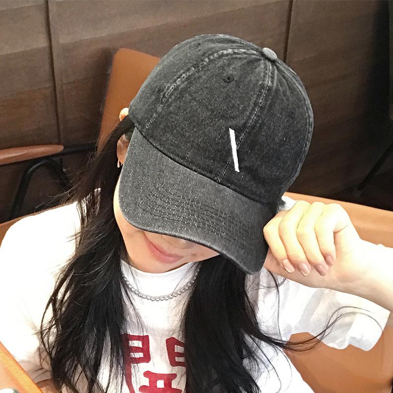 Baseball cap women's spring and summer versatile wide-brimmed couple peaked hat showing face small hat