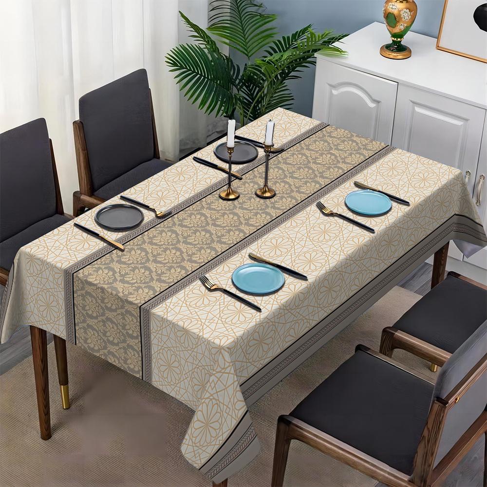 VIKAMA Light Luxury Geometric Splicing Tablecloth Home Restaurant Cafe Deck Internet Celebrity Nordic Style