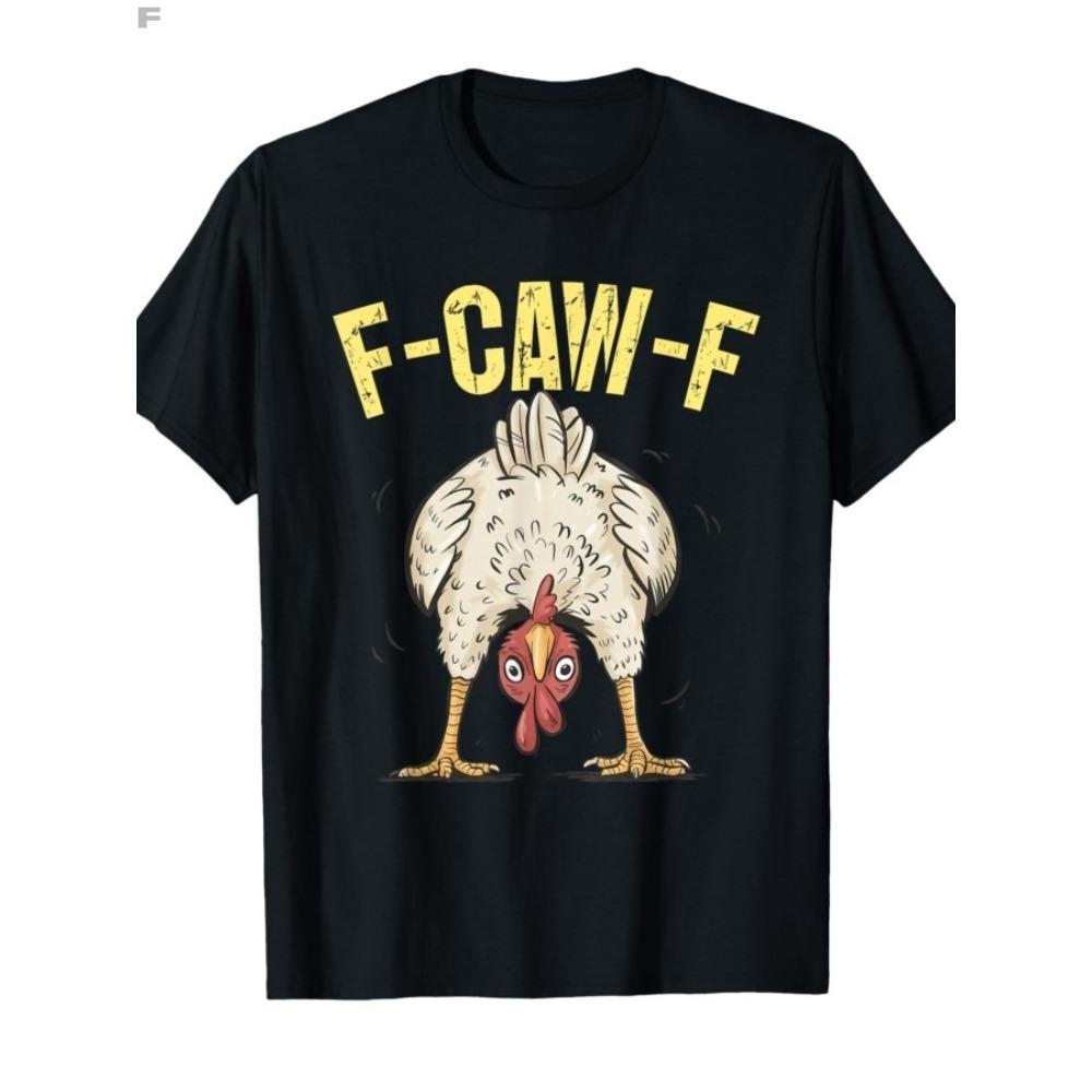 Vtipné F Caw F Kuře FCAWF Kuře Tričko Dámské Vtipné 100% Bavlna Tričko Kulatý Výstřih Krátký Rukáv Trička Nápad na Dárek Oblečení
