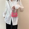 Trendy Single Shoulder Handbag Simple Earphone Bag Korean 2024 New Butterfly Bow Chain Crossbody Bag Women Black