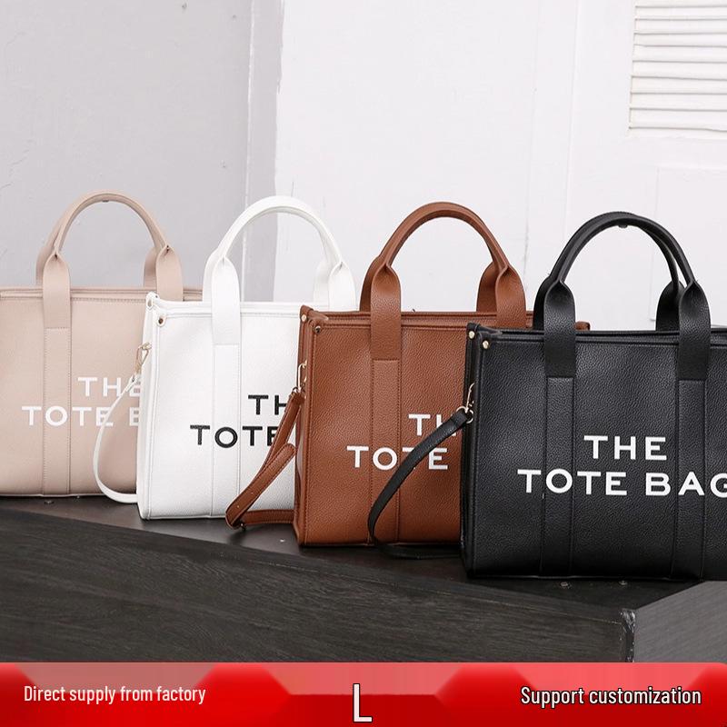 Korean Style Versatile Large Capacity Letter Tote - Fashionable Casual Shoulder and Crossbody Bag.