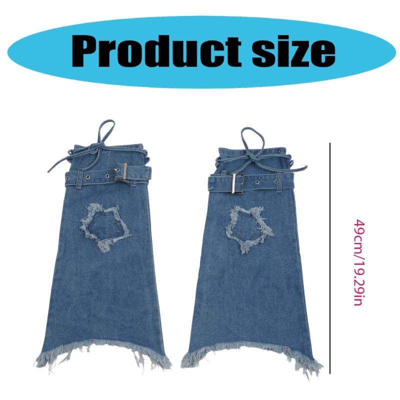 Denims Leg Warmers Cool Flared Leg Warmers Punk Long Leg Socks Fashion Leg Covers Sweet Leg Sleeve Streetwear Gifts