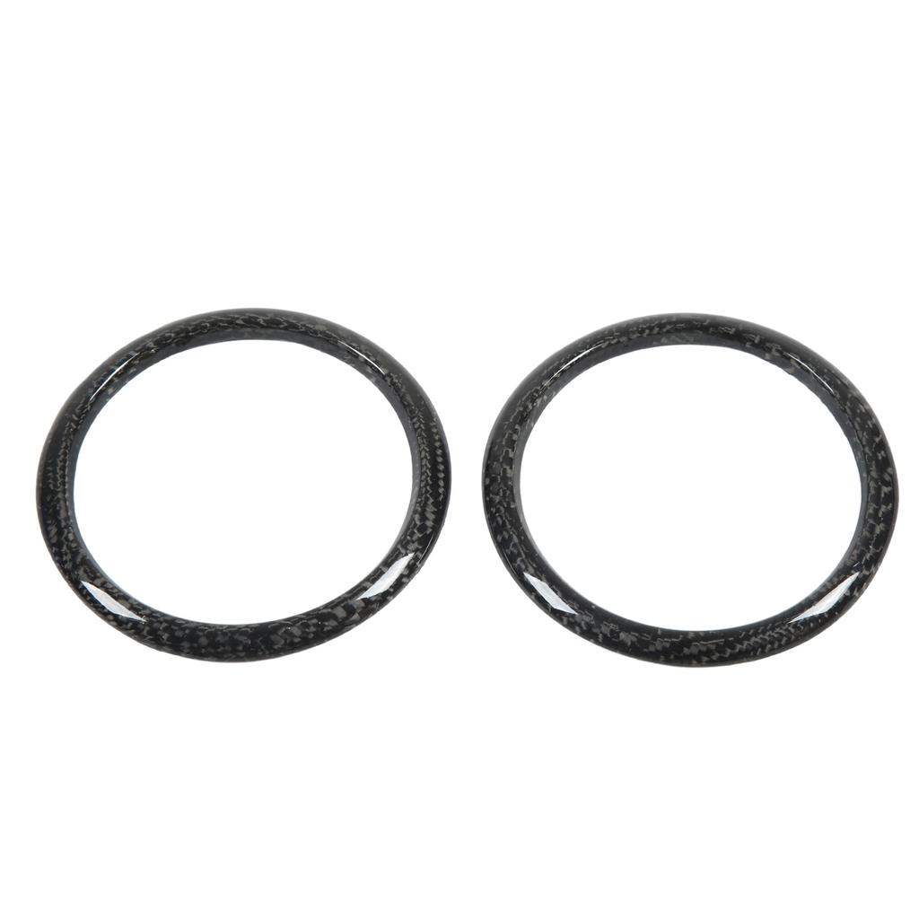 2pcs Car AC Outlet Ring Carbon Fiber Air Conditioning Vent Trim Replacement for Subaru BRZ