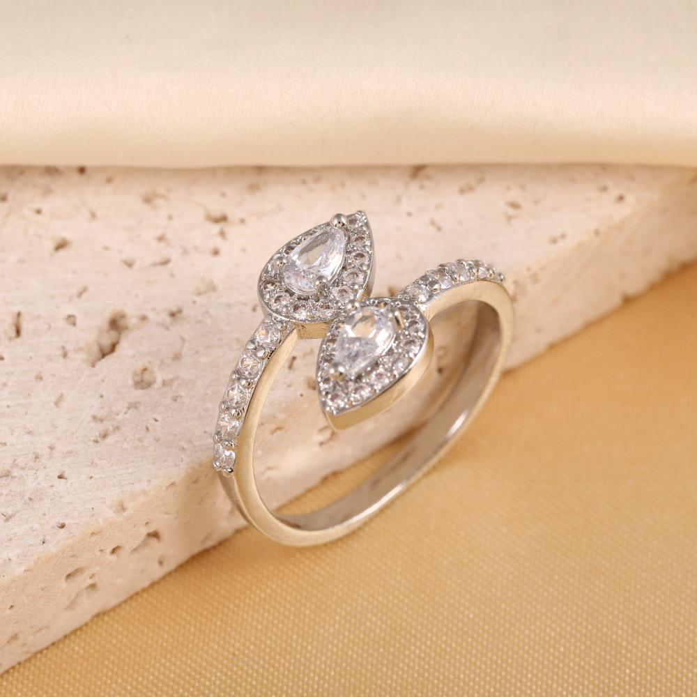 Elegant Pink Diamond Snake Open Ring for Women - Luxury Niche Design, Perfect Birthday Gift