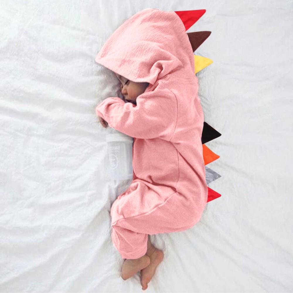 dinosaur hooded romper
