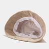 High Quality Winter Wide Brim Fishing Hat Custom Logo Thick Solid Color Corduroy Bucket Hat for Women
