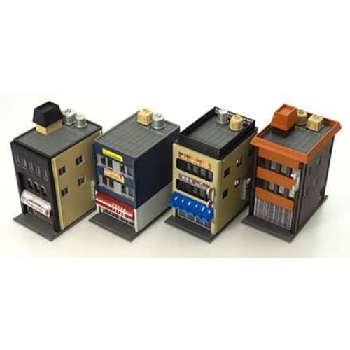 Greenmax N Gauge Commercial Building 3F Renovated Set of 4 Buildings 2219 Model Train Supplies