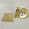 Retro Brass Metal Ruler Set Triangle Ruler Protractor Ruler