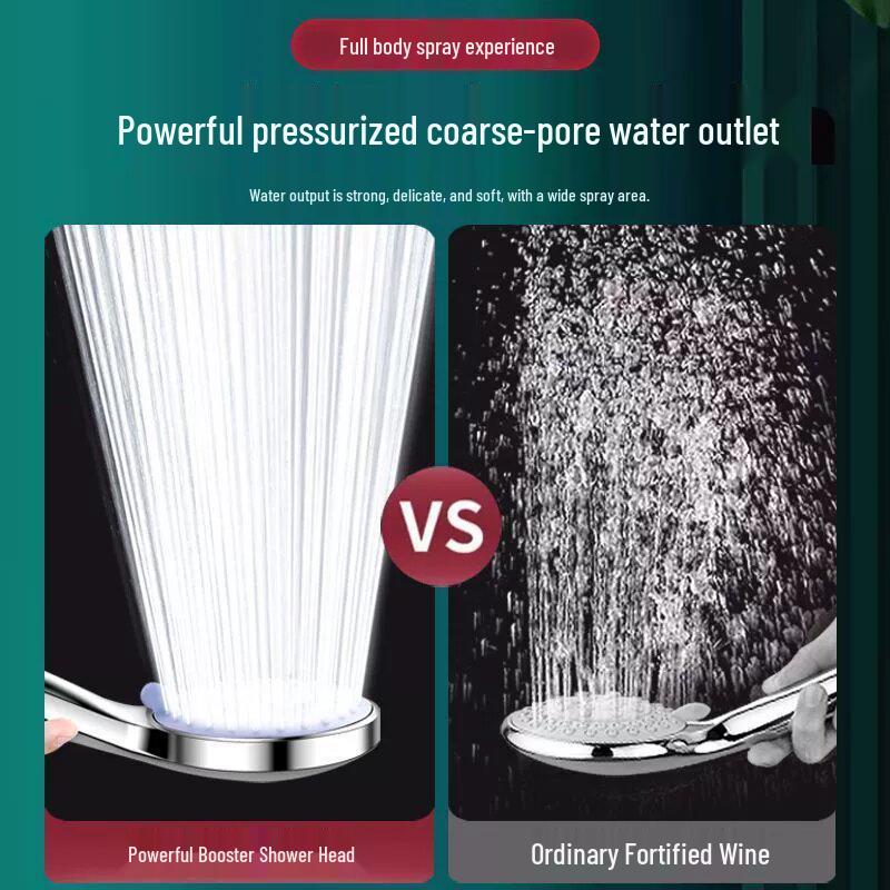 Hans Five-Speed Handheld Shower Head with Booster for Home Bathing