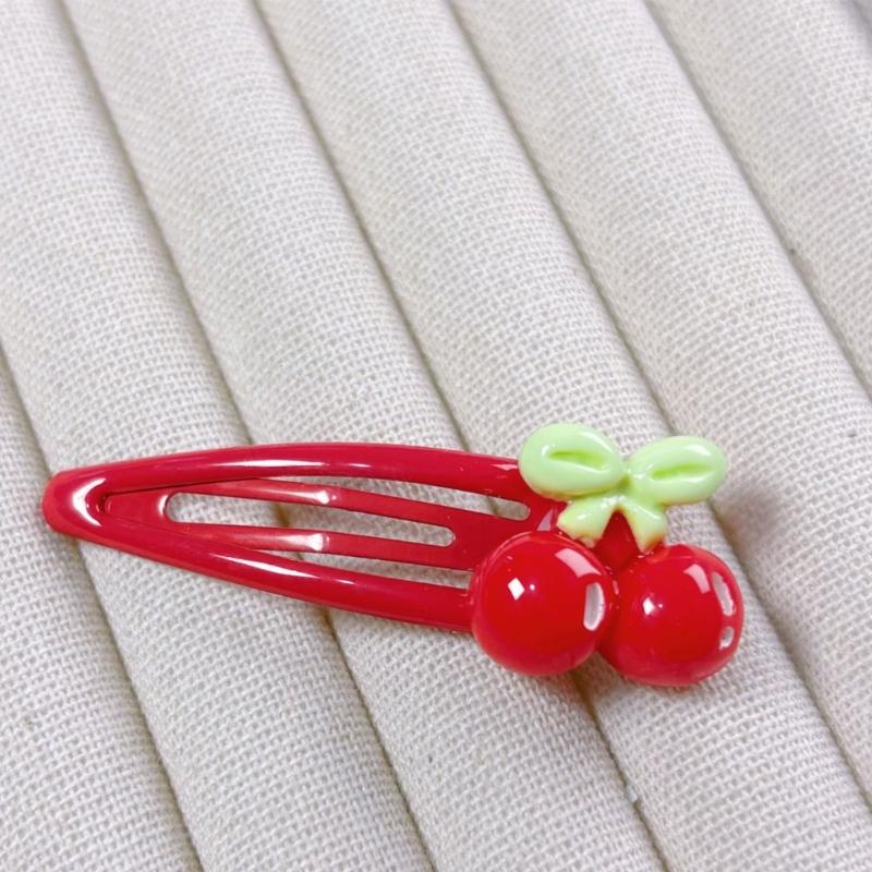 8PCS Cute Fruit Hair For Girls Kids Resin Barrettes For Baby Fine Hair Styling Accessories