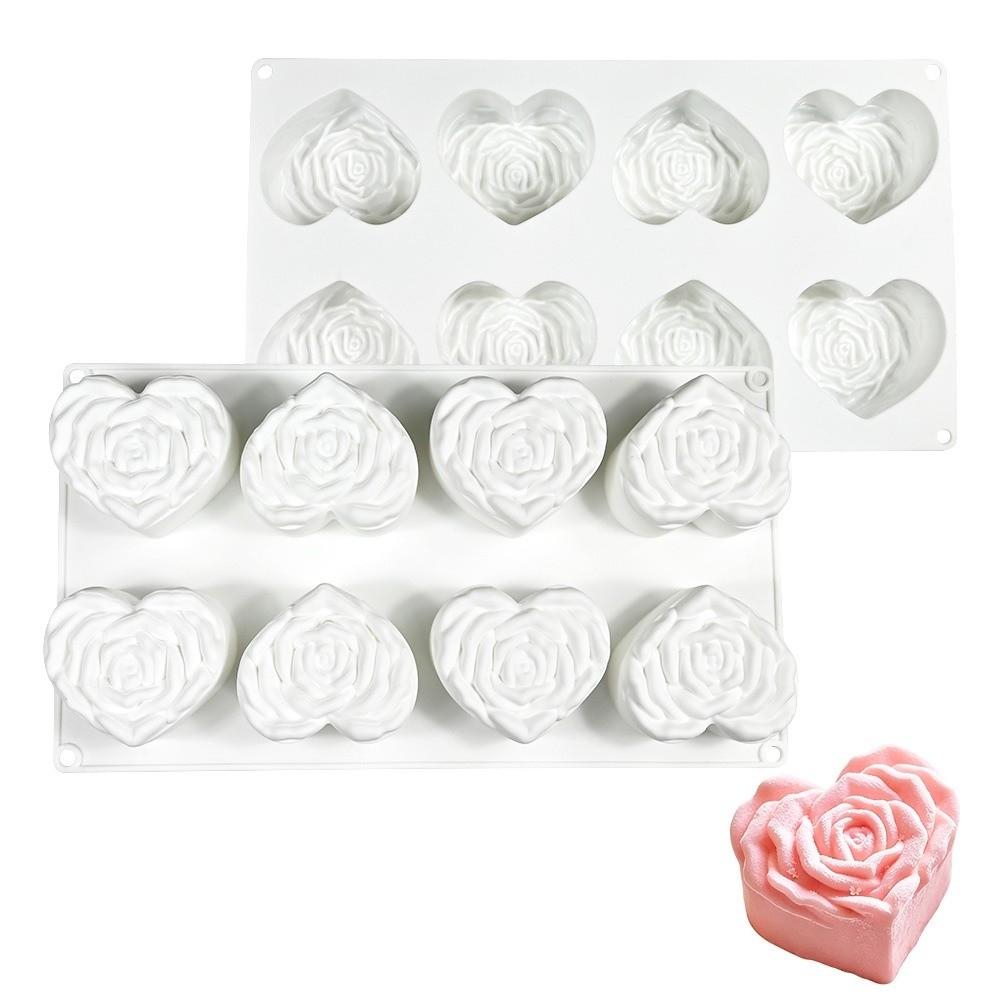 Heart Shaped Mousse Cake Mold Rose Dessert Mold Gift Silicone Cake Mold Valentine's Day
