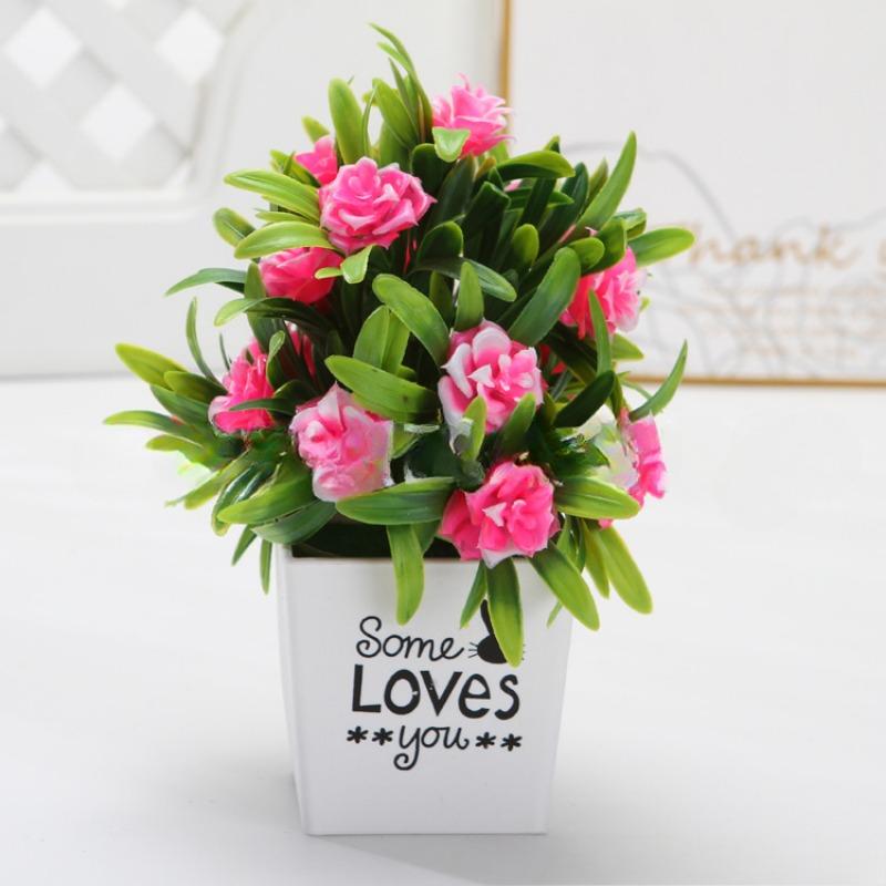 Flower, Small Tree Money TreePlastic FlowerArtificial Plant Set Floral Decoration Artificial Potted Plant Ornaments