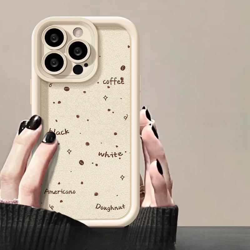 Applicable To Apple 15 Mobile Phone Case Iphone14/13 Briquette Coffee Doll 11/12 Silicone Lambskin Xr Anti-fall