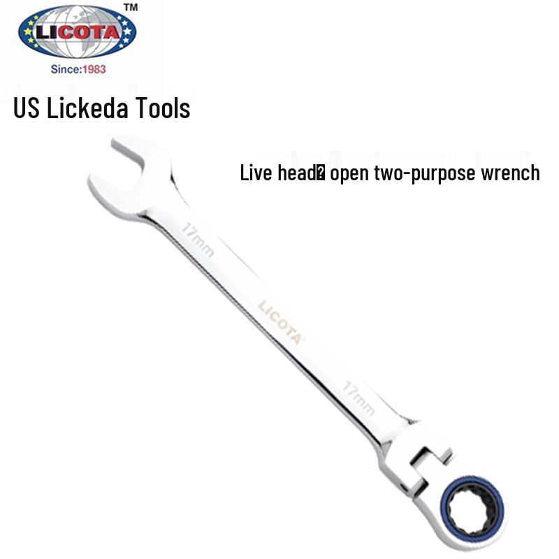 LICOTA Dual-Use Metric 72-Tooth Adjustable Head Ratchet Wrench ARW-12 6mm