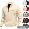 QICED Men's Fashion Casual Solid Color Print Autumn Winter Long Sleeve  Hoodie Casual Chic