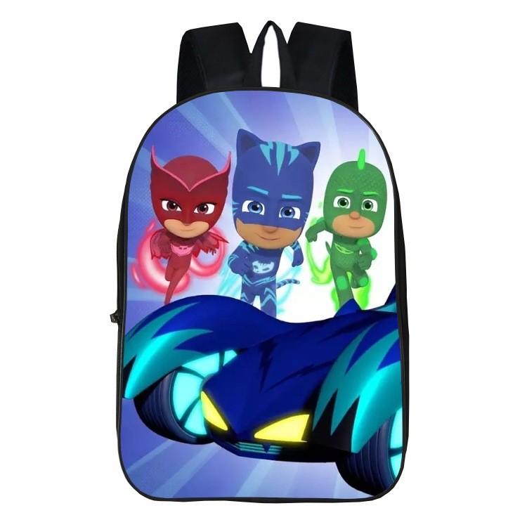 Durable Pj Mask Backpack For Kids With Vibrant 3d Cartoon Design And Adjustable Padded Straps