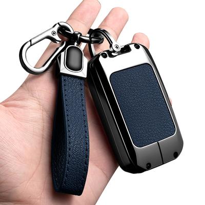 Étui Porte-Clés de Voiture en Métal+Cuir Pour Mazda Ez6 Ez-6 Ez-60 Ez60 Housse Télécommande Sac Coque Porte-Clés Anneau Support Porte-Clés Accessoires