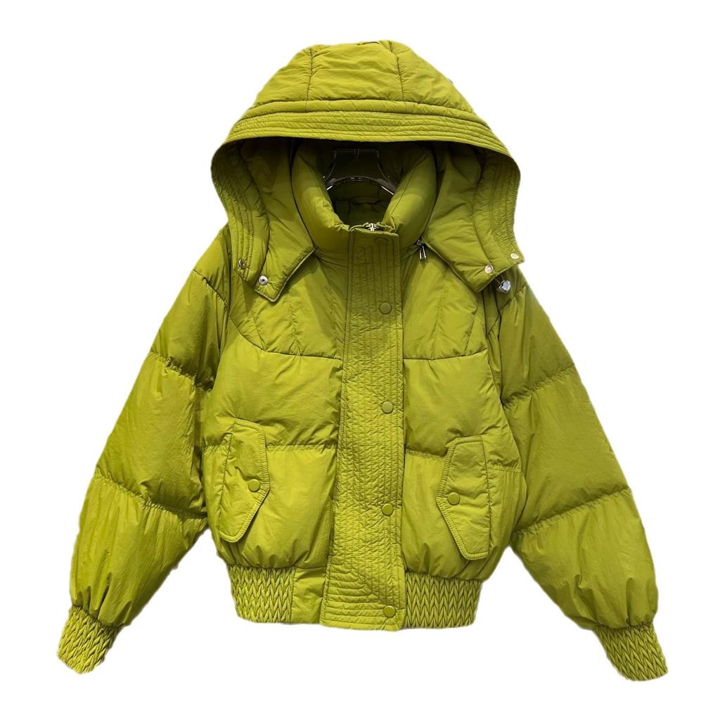 Down jacket women's winter 2024 new hooded foreign style fashion small white duck down jacket tide