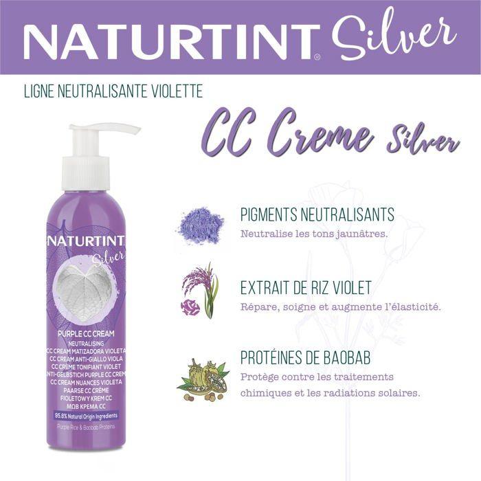 Nøytraliserende krem - Naturtint - CC Violett - Eliminerer gulskjær - Uten skylling - 200 ml