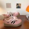Autumn and Winter New High-value American Retro Pink Thick Baseplate Shoes Ins Casual Moral Training Shoes