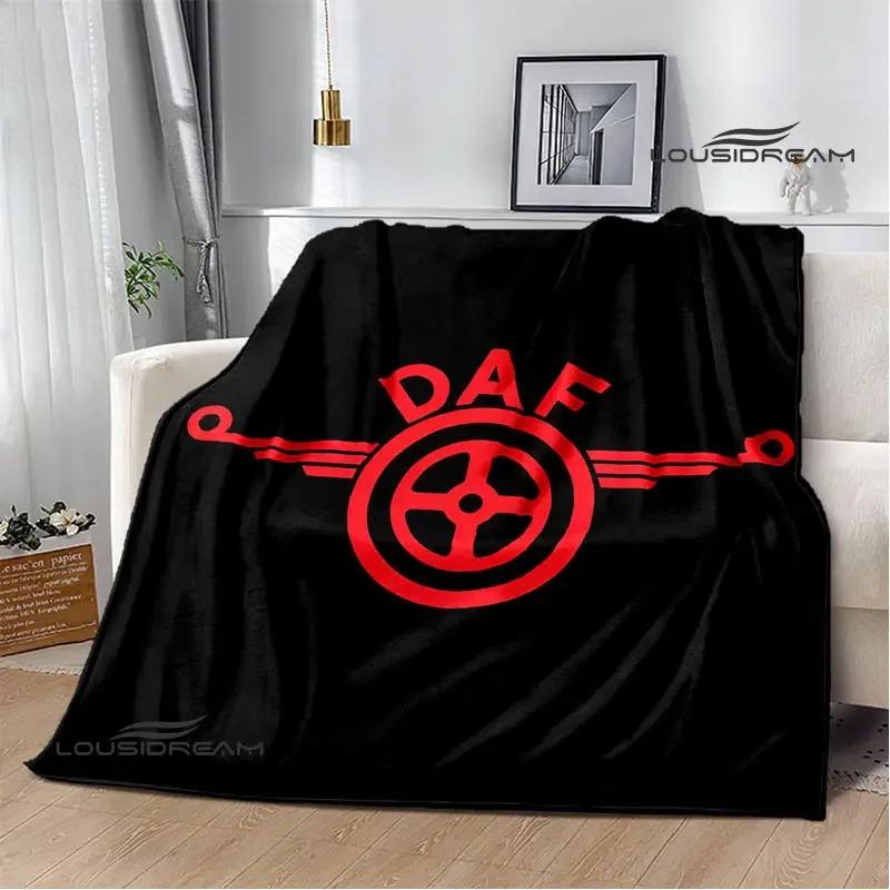 Coperte stampate retrò camion DAF 3D coperta da picnic coperte calde in flanella coperta morbida e confortevole biancheria da letto Regalo di compleanno