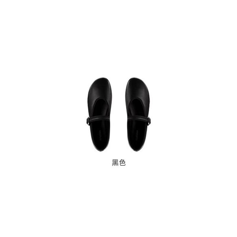 Grape Mother Spring New Round Head Simple Wind One-word Buckle with Sheepskin Soft Bottom Shallow Mouth Mary Jane Flat Sole Shoes Women
