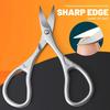 1 pièce Ciseaux à ongles professionnels en acier inoxydable Design ergonomique incurvé Coupe précise Convient pour les ongles des mains et des pieds