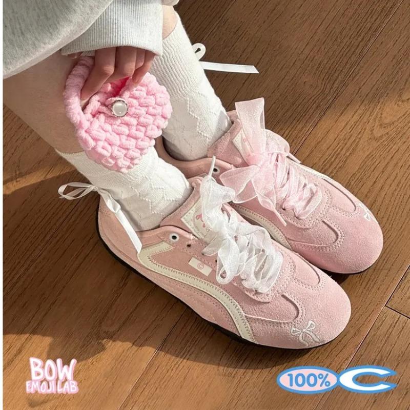 Red Women's New Spring and Summer Versatile Sports Casual Shoes Retro Racing Shoes Soft Soles