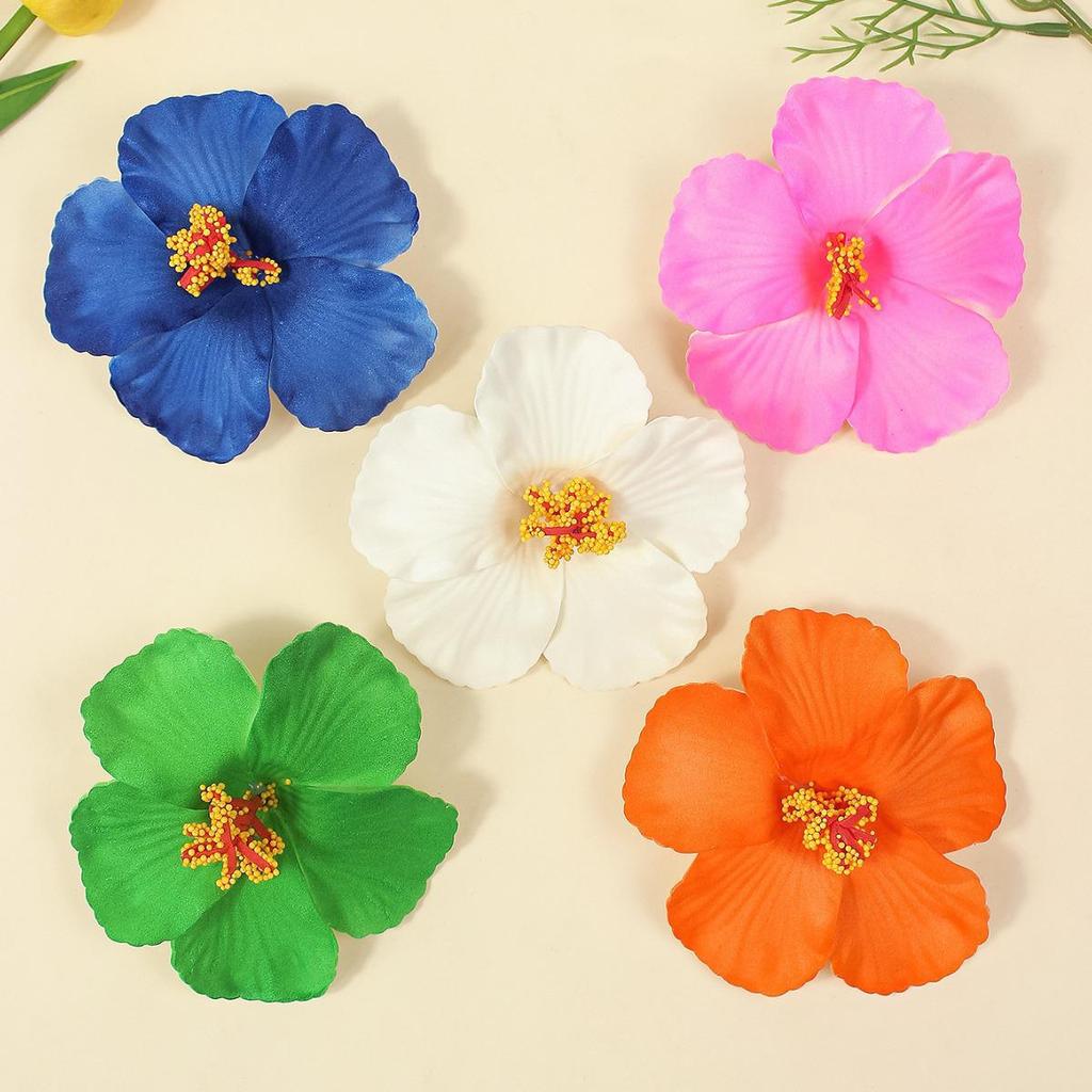 9cm EVA Frangipani Hibiscus Havajská Kvetinová Brošňa Pokrývka Hlavy Sušené Kvetinové Doplnky