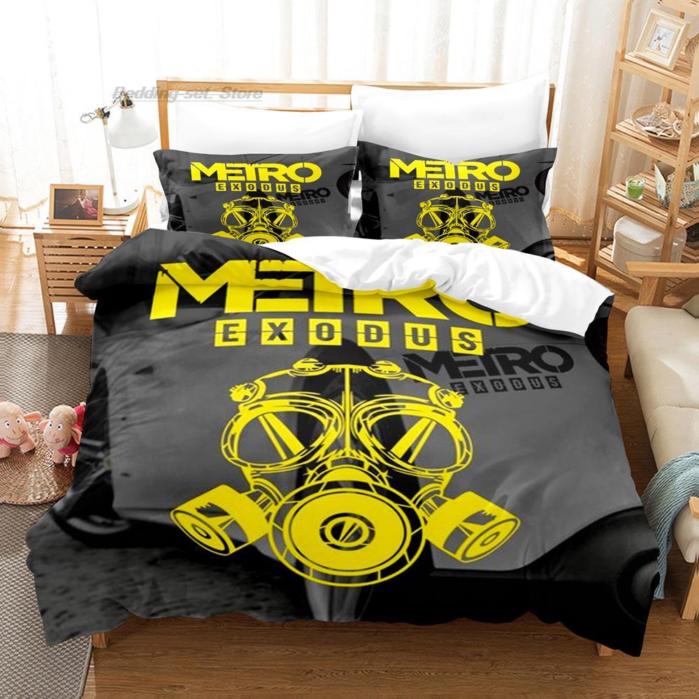 Metro Exodus Bedding Set Single Twin Full Queen King Size Bed Set Aldult Kid Bedroom Duvetcover Sets 3D Print Game Bed Sheet Set