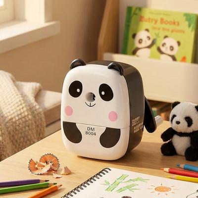 1 sztuka Urocza Panda Ręczna Temperówka do Ołówków Ręczna Obrotowa Nóż do Ołówków dla Dzieci Szkoła Biuro Artykuły Papiernicze