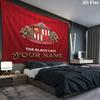 Sunderland A.F Custom Name Wall Tapestry Aesthetic Wall Hanging Printed Fabric Blanket Decorative Tapestries for Bedroom Living Room Home Decor