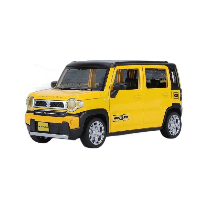 1/22 Suzuki Hustler SUV Alloy Car Model Sound and Light Pull Back Children's Toy Collectibles Birthday Gift