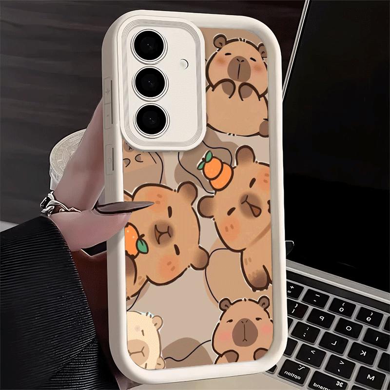 Phone Case for Samsung Galaxy A17 A16 A15 A14 A13 Funny Capybara Cartoon Cute A56 A36 A26 A55 A35 A25 A54 A34 A24 A53 A33 A23 A0