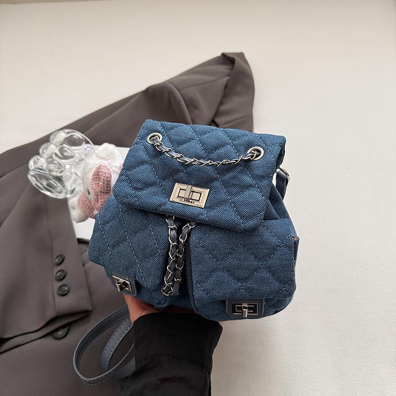 

New Versatile Student Fashion Backpack Women without pendant світло-синій колір